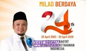 Erpa Aris Purnama Sampaikan Ucapan Milad ke-24 PKS Terus bersama Rakyat dalam Menguatkan Ketahanan Indonesia